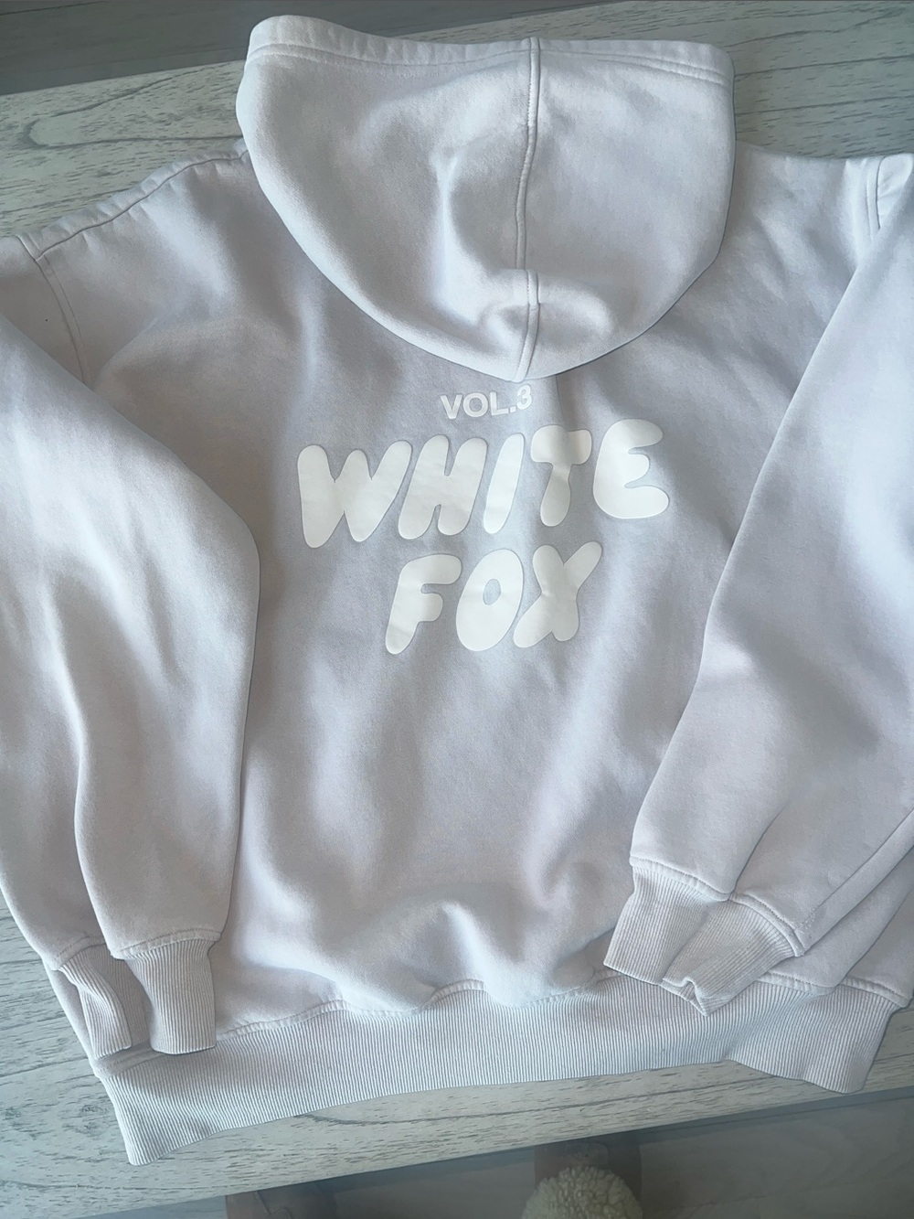 VOL.3 gray White Fox hoodie